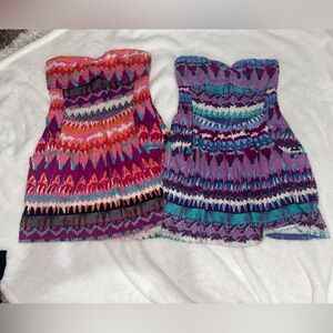 Bundle Billabong Strapless Mini Dresses size M